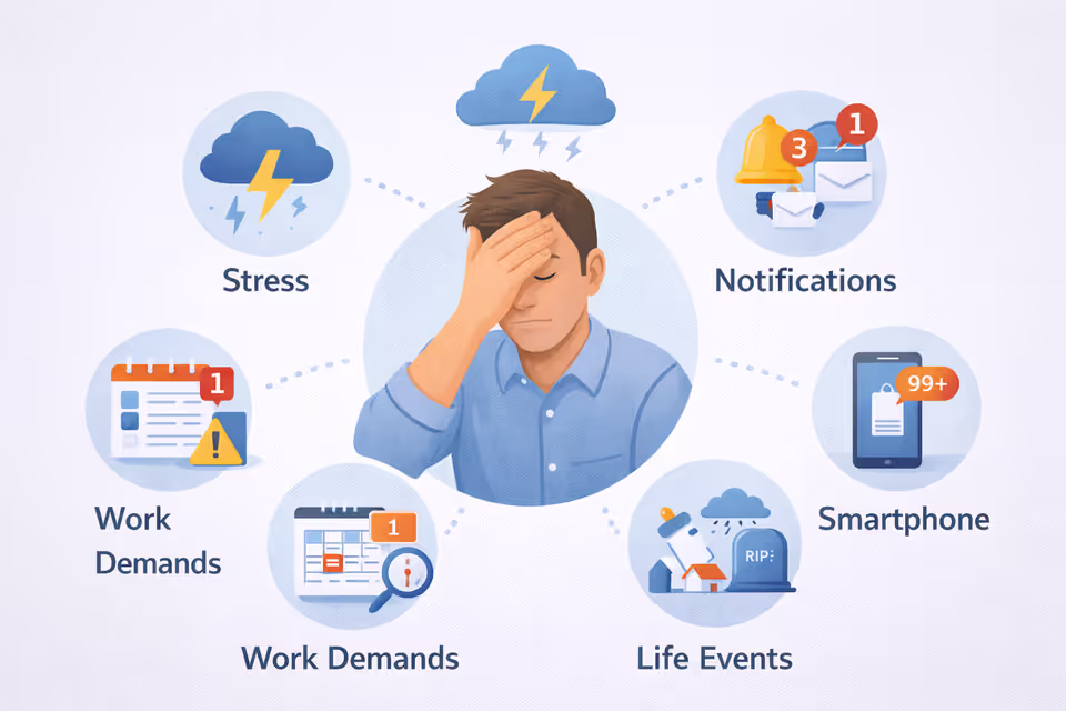The main causes of mental exhaustion